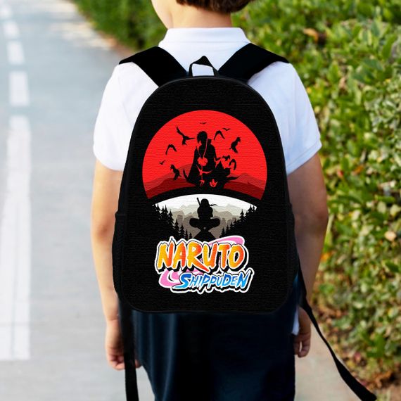 Рюкзак дитячий Аніме Наруто Учіха, 34х27см, міський ранець для хлопчика з принтом (00336)