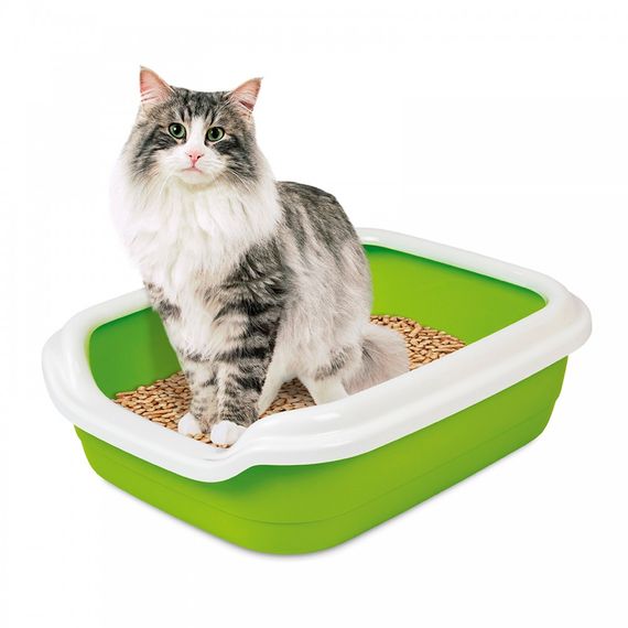 Туалет Природа Comfort L для котів лайм 49х39х15 см | Зображення 1