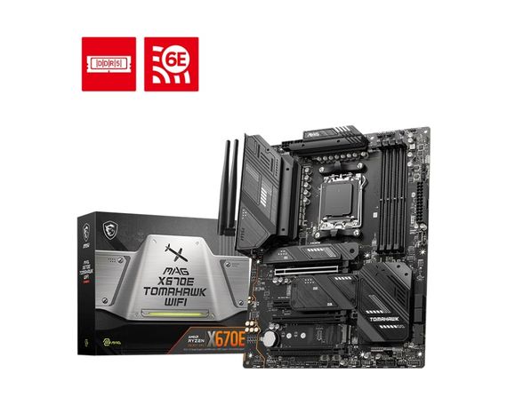 Материнcкая плата MSI MAG X670E TOMAHAWK WIFI sAM5 X670 4xDDR5 M.2 HDMI DP WiFi BT ATX 911-7E12-010 | Зображення 4