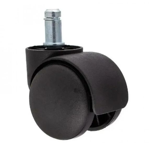 Колеса для офісного крісла Bonro M10 прогумовані пластикові комплект 5 шт чорні (42411919) | Зображення 1