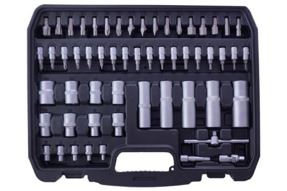 Набор насадок (инструментов) торцевых c трещоткой CrV 1/4, 1/2 (72Т) (108шт) | Зображення 2