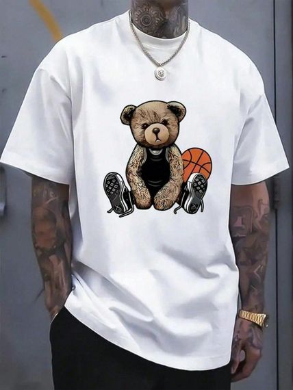 Футболка чоловіча з принтом повсякденна L Білий