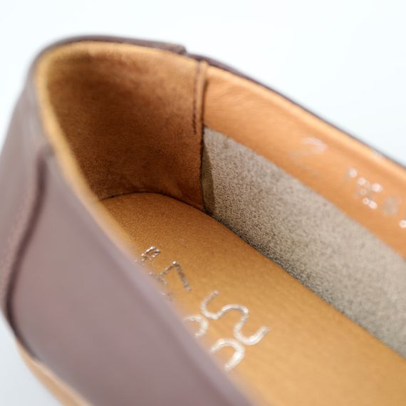 Туфлі жіночі шкіряні 591366 Коричневі 36 37 38 39 40 41 | Зображення 4