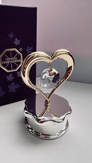 Скринька зі стразами зі стразами Heart Box 8,5 см | Зображення 3