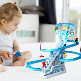 Музыкальная игрушка-трек пингвины на горке 3311 "Happy Penguin"