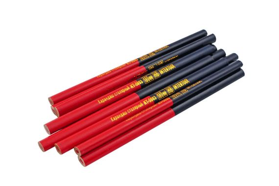 Карандаш Intertool - столярный 180 мм (12 шт.) красно-черный (KT-5003)