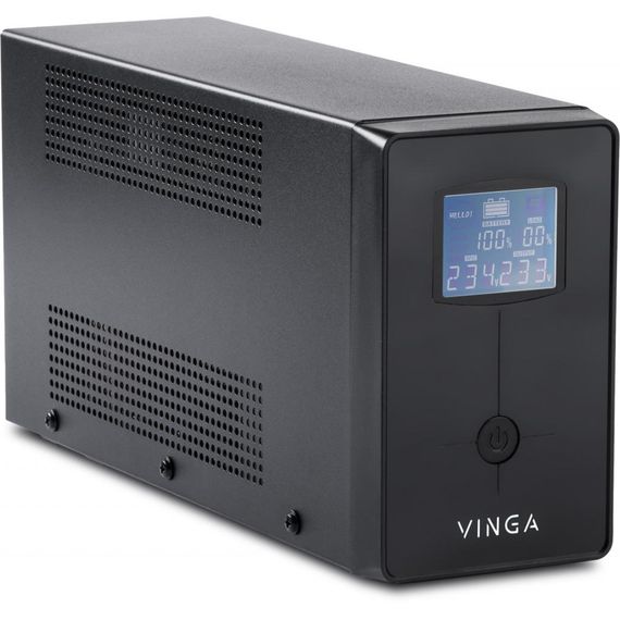 Пристрій безперебійного живлення Vinga LCD 1500VA metal case ( VPC-1500PRM3 ) (VPC-1500PRM3) | Зображення 1