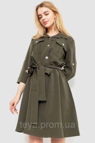 Плаття з поясом колір хакі FA_007450