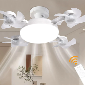 Світлодіодна стельова люстра-вентилятор AY1053 / LED лампа з вентилятором у патрон / Стельовий світильник-вентилятор 60W