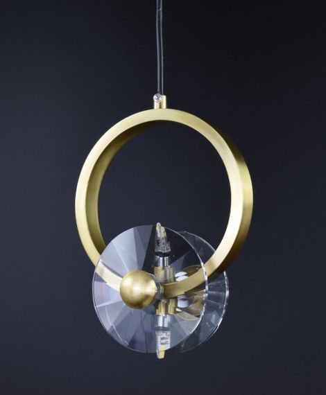 Люстра підвісна на 2 лампочки 26712 Латунь 30-150х15х10 см. | Зображення 2