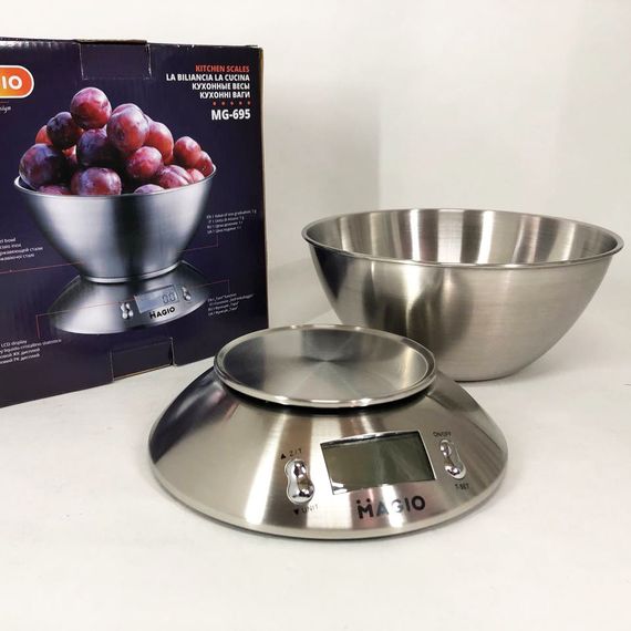 Кухонні електронні ваги для зважування продуктів MAGIO, Ваги кухонні в подарунок харчові CN-55 | Зображення 5