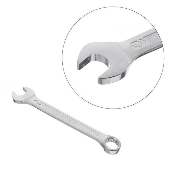 Ключ комбінований 14 мм, STORM, Cr-V, покриття сатин-хром INTERTOOL XT-1014 | Зображення 2