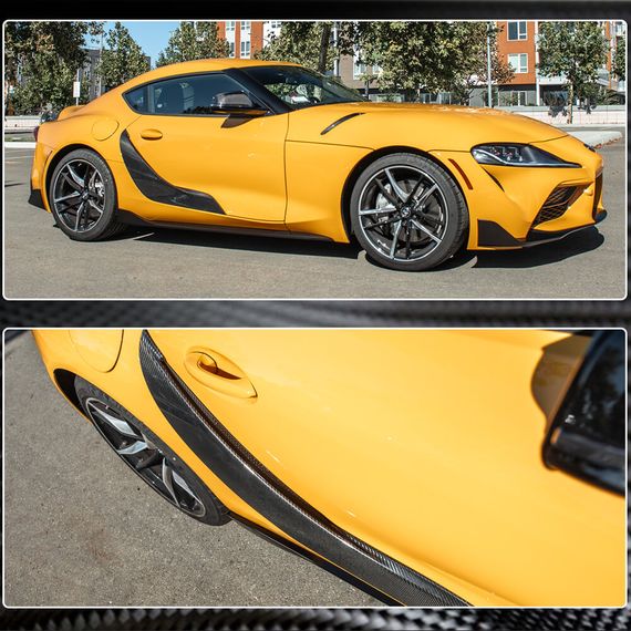 Накладки на двері (Карбон) для Toyota Supra 2019- рр | Зображення 4