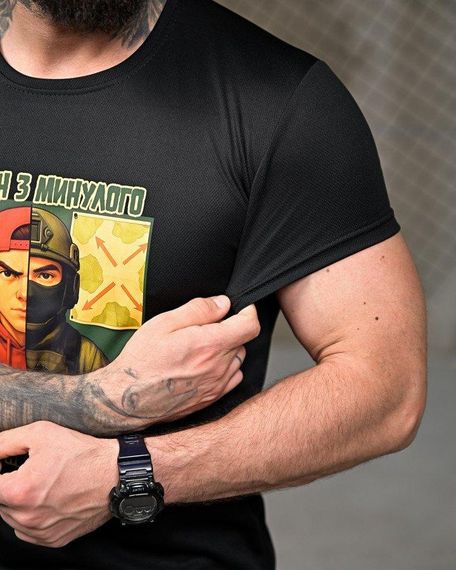 Тактична потоотводна футболка Хуліган black ПП7847 | Зображення 4