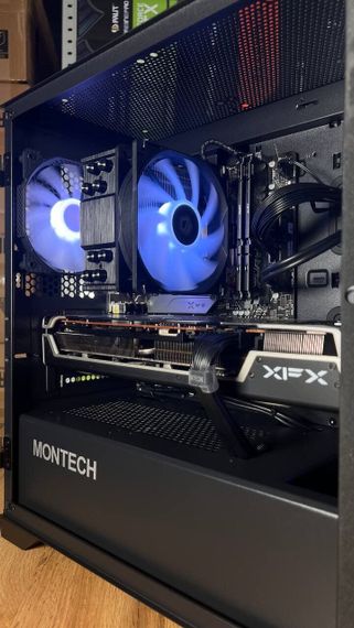 Збірка під замовлення: ігровий ПК Montech Air 100 ARGB Tower / AMD Ryzen 5 8400F (6 (12) ядер по 4.2 - 4.7 GHz) / 32 GB DDR5 / 1000 GB SSD M.2 / AMD Radeon RX 6800, 16 GB GDDR6, 256-bit / 750W б/в | Зображення 4