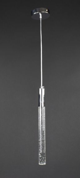 Люстра світлодіодна підвісна LED світильник для квартири на стелю лед 27643 Хром 45-180х10х10 см.