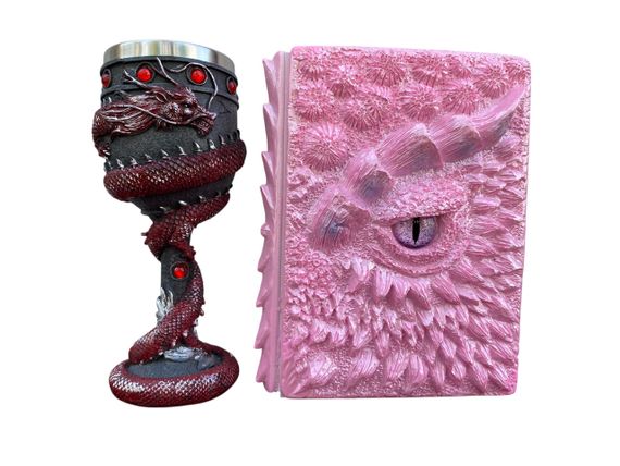 Подарунковий набір Келих 3D Танард Red і Блокнот 3D «Дракон Єдинорога»