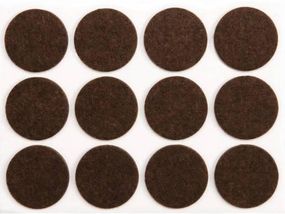Протектор самоклеючий повстяний VOREL, Ø=28мм/12шт. (коричневи) [60/720] 74853