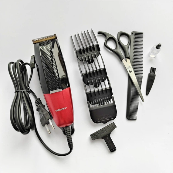 Машинка для стрижки Geemy GM 807 + 4 насадки / Профессиональная машинка для стрижки волос сетевая | Зображення 1