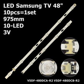 LED підсвітка Samsung TV 48" 975mm 10-led V5DF-480DCA-R2 V5DF-480DCB-R2 BN96-34785A BN96-34786A 10шт.
