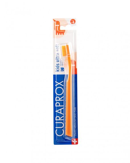 Дитяча зубна щітка Curaprox CS Kids щітка "Ultra Soft",d 0,09 мм (4-12 років), Помаранчева (O) | Зображення 1