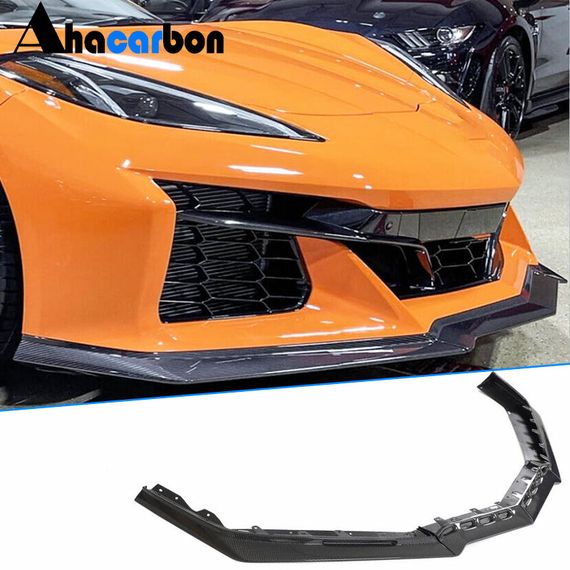 Накладка на передній бампер Lip (для Z06, 2020-2024, Карбон) для Chevrolet Corvette C8 2019- рр