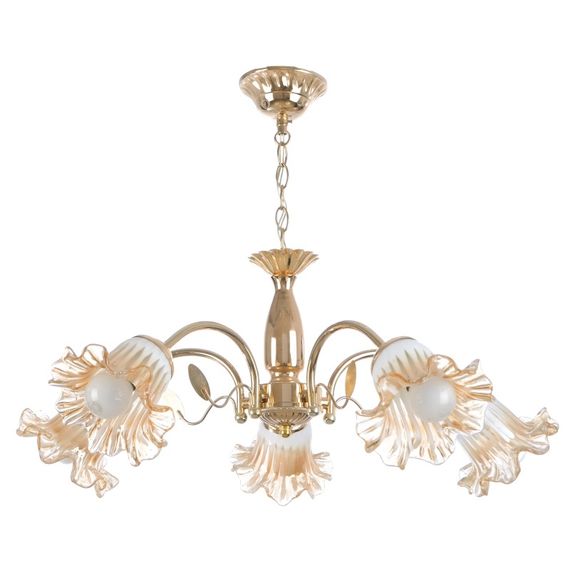 Люстра подвесная флористика в спальню E14 40W G (LK-029S/5)