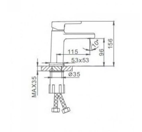 Змішувач для умивальника Frap F1060 | Зображення 2