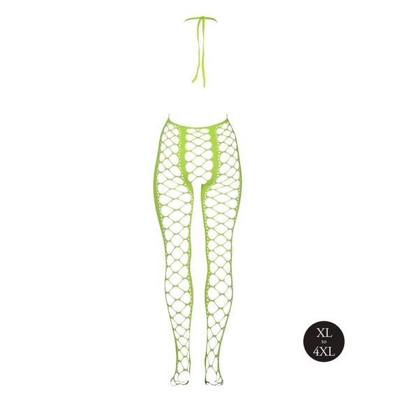Бодістокінг - Ouch! Bodystocking With Halterneck Green, XL/4XL | Зображення 4