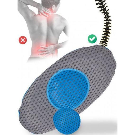 Ортопедична подушка для попереку Lumbar Support TV One. Подушка для попереку з ефектом пам'яті з м'яким тканинним покриттям, NI-216 що дихає. | Зображення 5