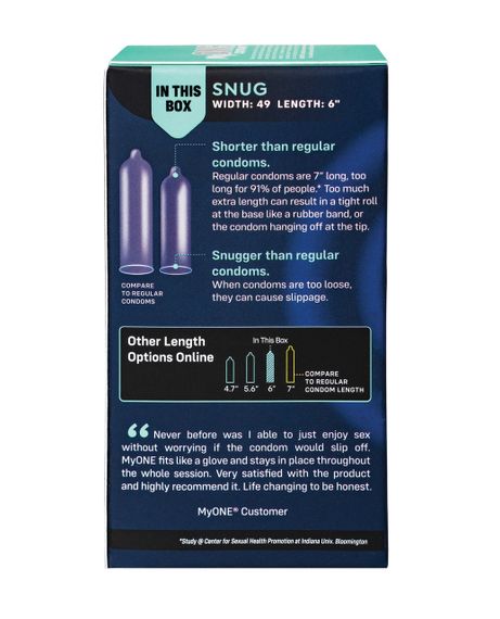 Презервативи MyONE Snug Розмір 49Д, 10 шт Sex Aura | Зображення 2