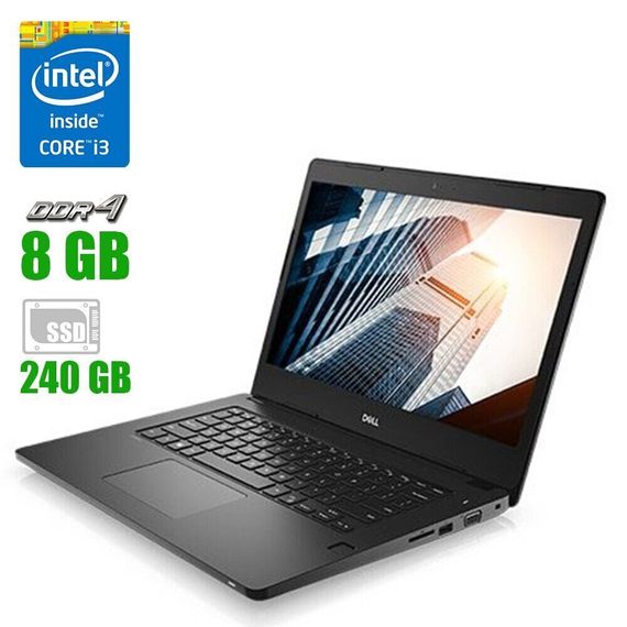 Ноутбук Dell Latitude E3380 / 13.3" (1366x768) TN / Intel Core i3-6006U (2 (4) ядра по 2.0 GHz) / 8 GB DDR4 / 240 GB SSD / Intel HD Graphics 520 / WebCam б/у | Зображення 1