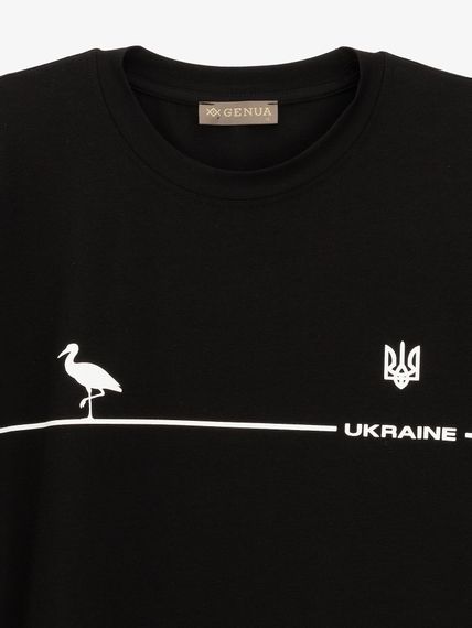 Футболка з принтом чоловіча GENUA G01222-0044 2XL Чорний shop (2000999574443) | Зображення 1