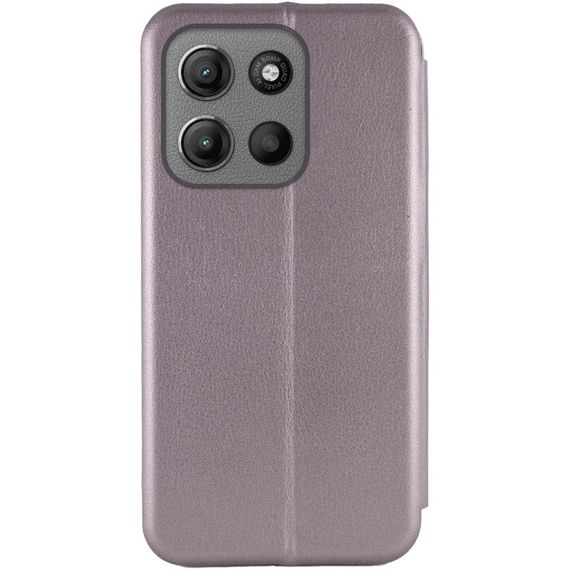 Кожаный чехол-книжка Classy для Motorola Moto G15 4G Серый | Зображення 1