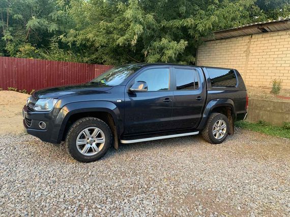 Боковые пороги Tayga Grey (2 шт., алюминий) для Volkswagen Amarok 2010-2022 гг | Зображення 1