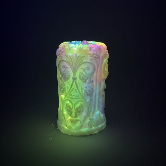 Свеча низкотемпературная люминесцентная рельефная GlowKink VIP-концентрация, разноцветная, 233 г Sex Aura | Зображення 4