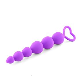 Анальний ланцюжок - Anal Beads Heart Purple