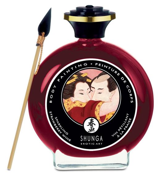 Фарба для тіла - Shunga Body Painting Strawberry Sparkling Wine Sex Aura