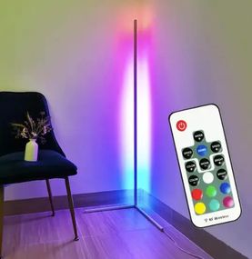 Торшер підлоговий RGB з підсвічуванням 120 см, LED торшер кутовий з пультом 120 см   знижка