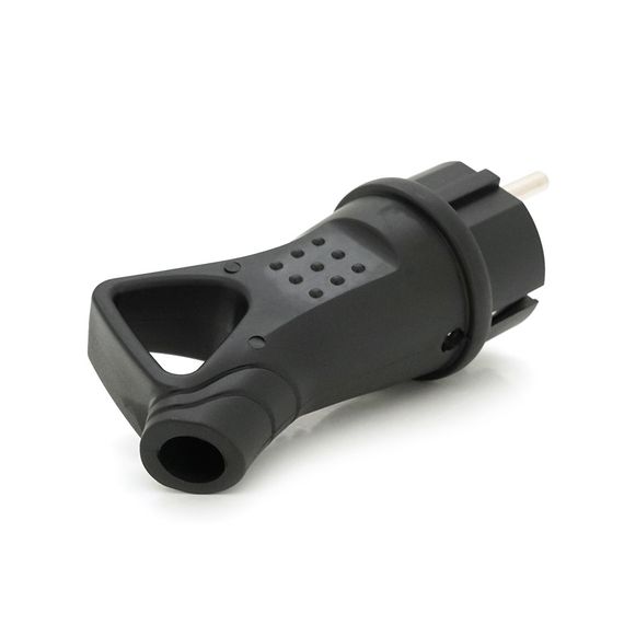 Вилка каучуковая с заземлением,16A 250V 602227,Black | Зображення 1