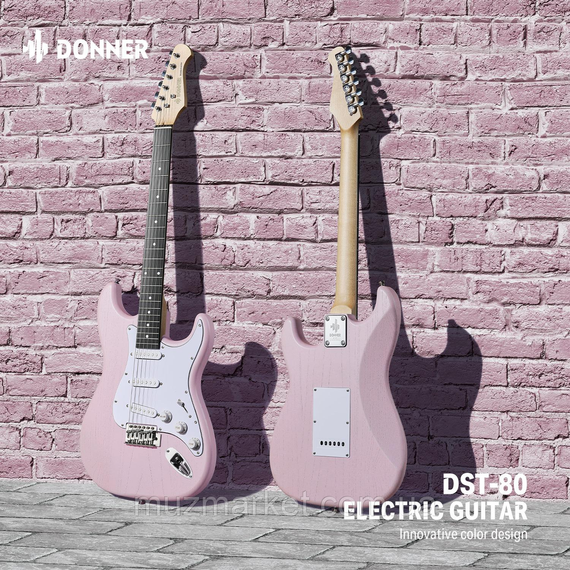 Електрогітара DONNER DST-80 Pink - (Комплект) | Зображення 1