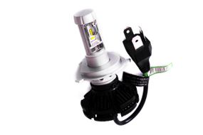 Комплект світлодіодних ламп AllLight X3 H4 50W 6000K 6000lm з радіатором та світлофільтрами (3000K/8000K) 12-24V