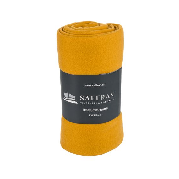 Плед флісовий Saffran 130х160 колір гірчичний- яскравий та стильний плед із флісу | Зображення 1
