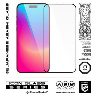 Стекло защитное Armorstandart Icon 3D Apple iPhone 15 Pro Max Black (ARM68216) | Зображення 1