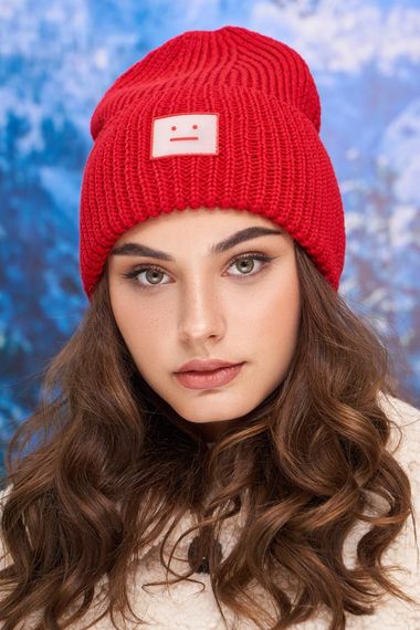 Шапка «Смайл» (5055) красный