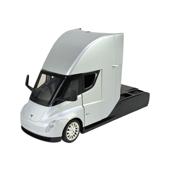 Машинка металева AP7731 Автопром Tesla semi truck head 1:24, світло, звук, відкр.двері, в коробці (6900001201946) Сірий