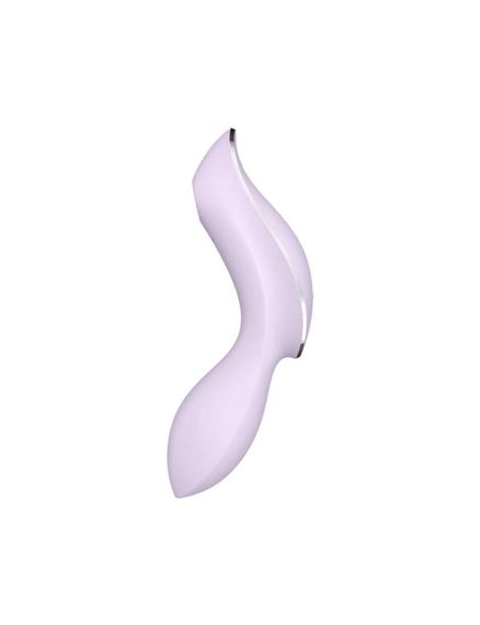 Вакуумний стимулятор з вібрацією Satisfyer Curvy Trinity 2, Фіолетовий — потужна стимуляція клітора з технологією Air Pulse | Зображення 2