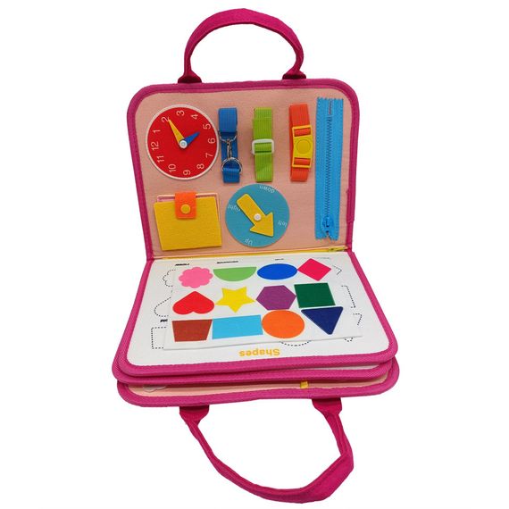 Дитяча розвиваюча сумочка-логіка XX4028 тактильні, розвиваючі вправи, з фетру | Зображення 2