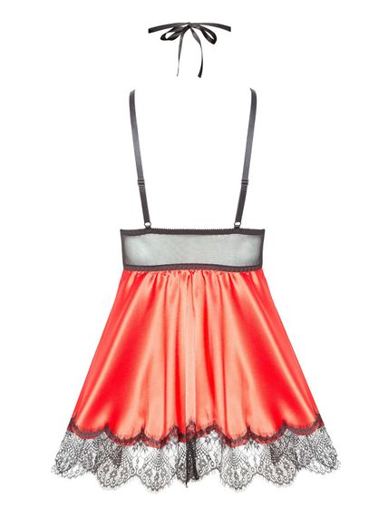 Сорочка з маскою Beauty Night EVE CHEMISE mask, thong Червоний S/M | Зображення 5