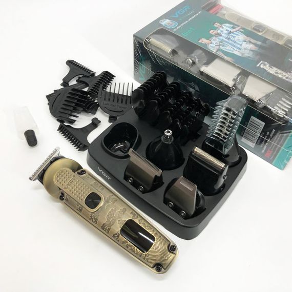 Набір для стрижки VGR 6 в 1 V-095, 16 насадок, Багатофункціональна акумуляторна машинка для стрижки | Зображення 8